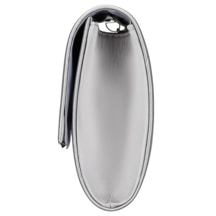 Torebka kopertówka, srebrna, Rovicky