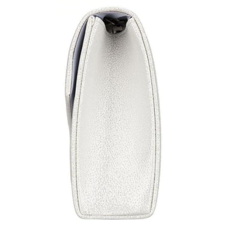 Torebka kopertówka, srebrna, skóra ekologiczna, Rovicky