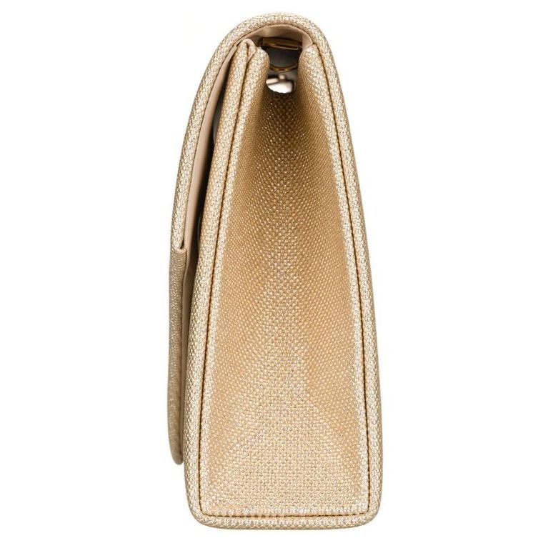 Torebka kopertówka, złota, brokatowa, Rovicky