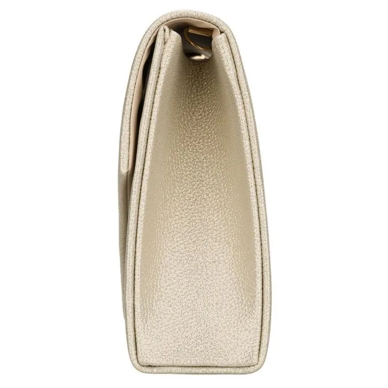 Torebka kopertówka, złota, skóra ekologiczna, Rovicky