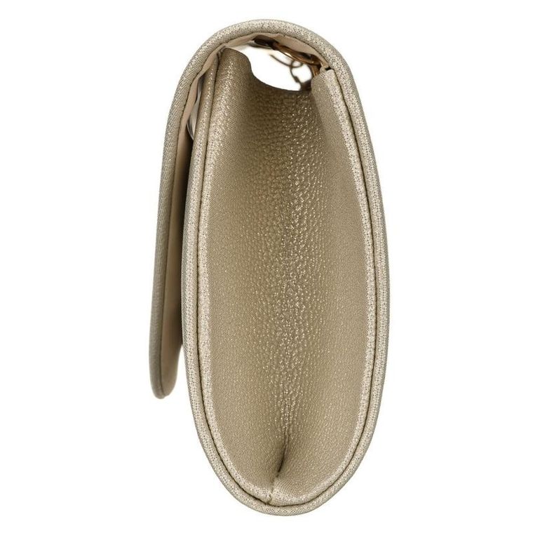 Torebka kopertówka, złota, skóra ekologiczna, Rovicky