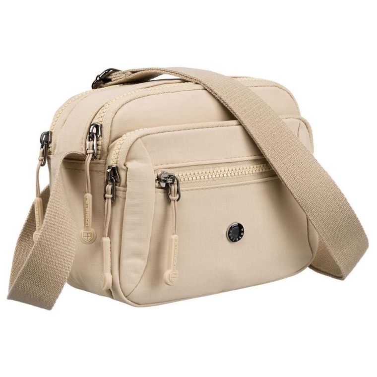 Torebka listonoszka, beżowa, Peterson