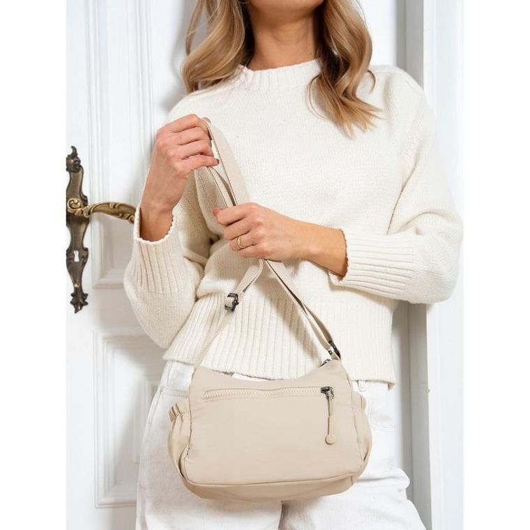 Torebka listonoszka, beżowa, Peterson