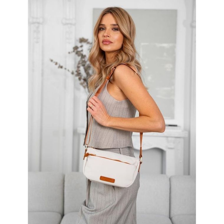 Torebka listonoszka, beżowa, Peterson