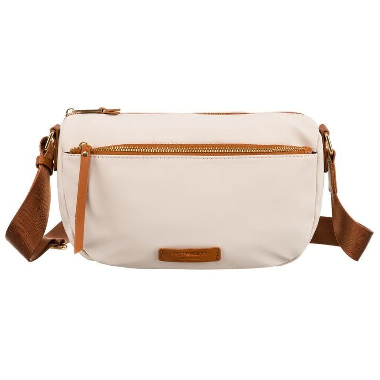 Torebka listonoszka, beżowa, Peterson