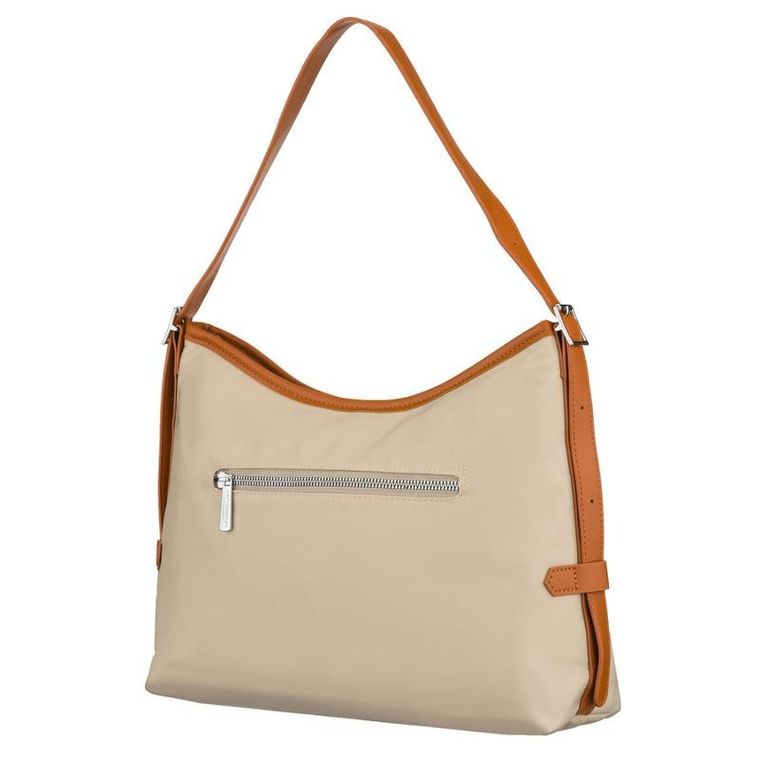 Torebka listonoszka, beżowa, skóra ekologiczna, Peterson