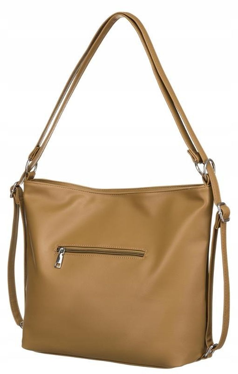 Torebka listonoszka, beżowa, skóra ekologiczna, Rovicky