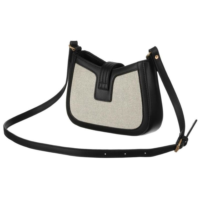 Torebka listonoszka, beżowa, skórzana, Peterson