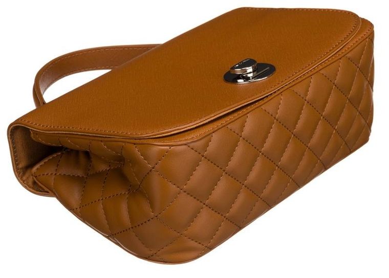 Torebka listonoszka, brązowa, skóra ekologiczna, David Jones