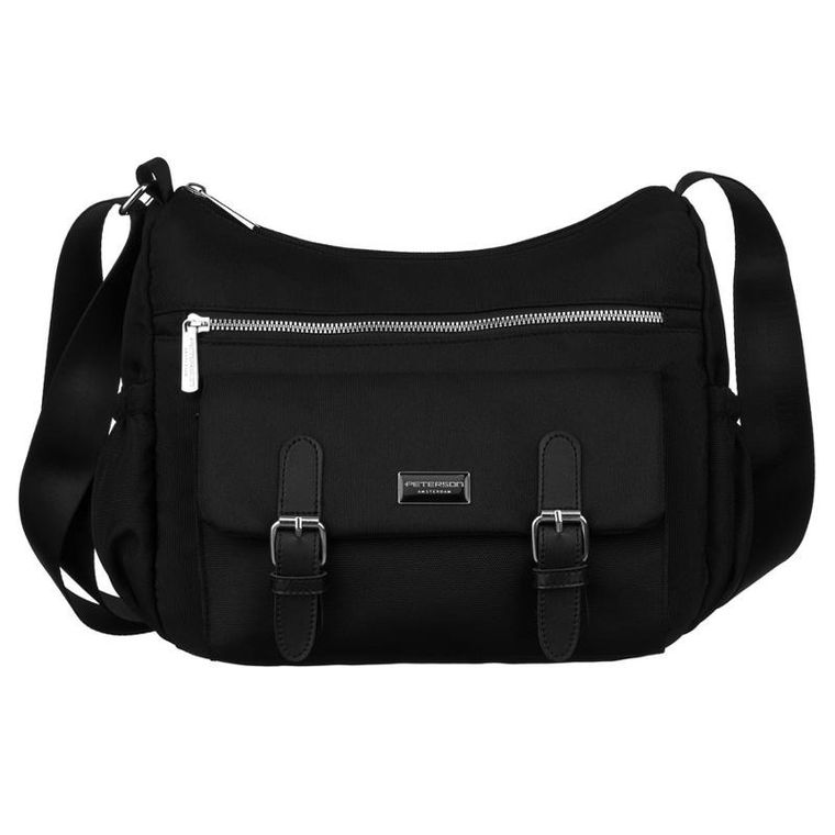 Torebka listonoszka, czarna, Peterson