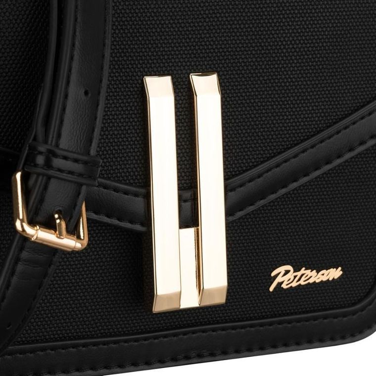 Torebka listonoszka, czarna, Peterson