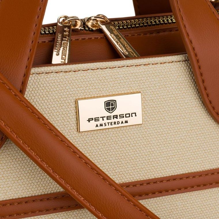 Torebka listonoszka, ecru, Peterson