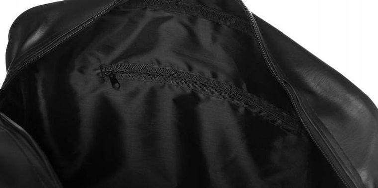 Torebka listonoszka, sportowa, czarna, skóra ekologiczna, Loren