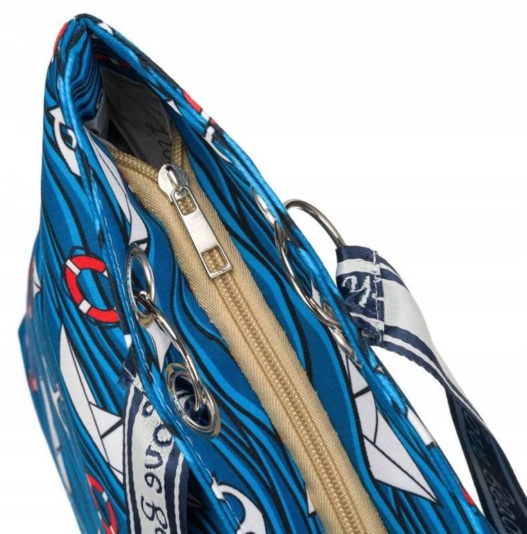 Torebka plażowa, niebieska