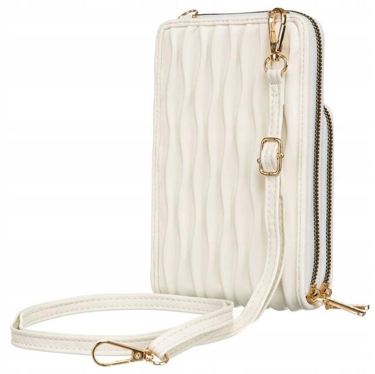 Torebka-portfel, biała, skóra ekologiczna, Rovicky