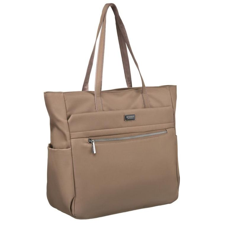 Torebka shopper, beżowa, Peterson