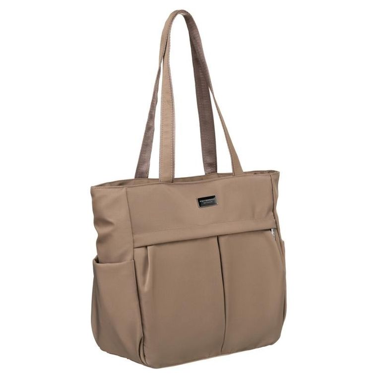 Torebka shopper, beżowa, Peterson