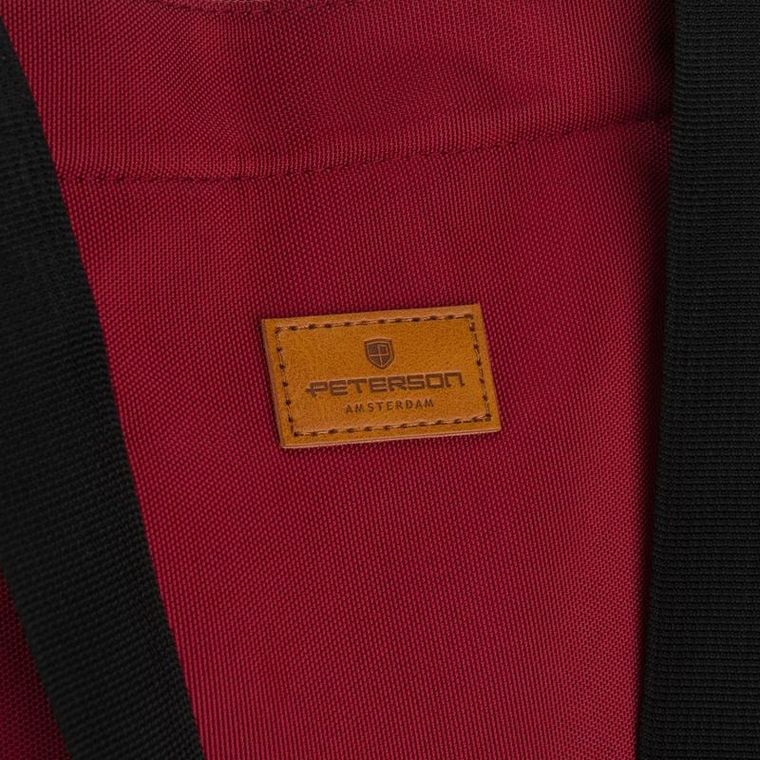 Torebka shopper, bordowa, Peterson