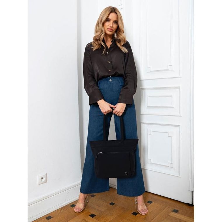 Torebka shopper, czarna, Peterson