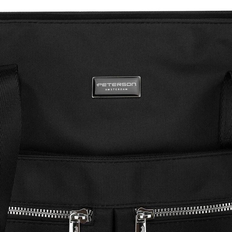 Torebka shopper, czarna, Peterson