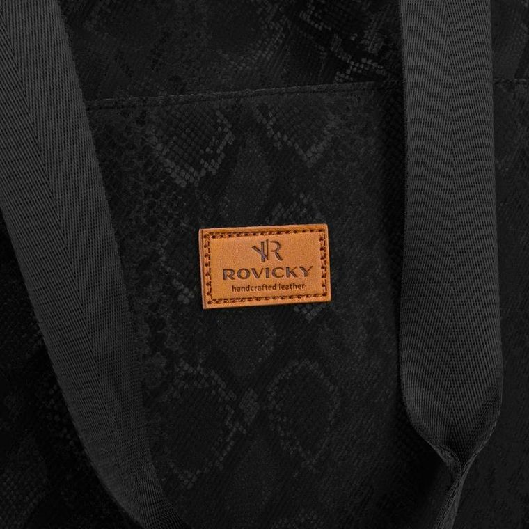 Torebka shopper, czarna, Rovicky