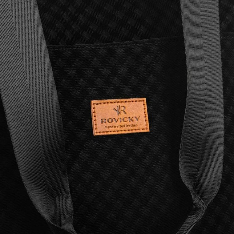 Torebka shopper, czarna, Rovicky
