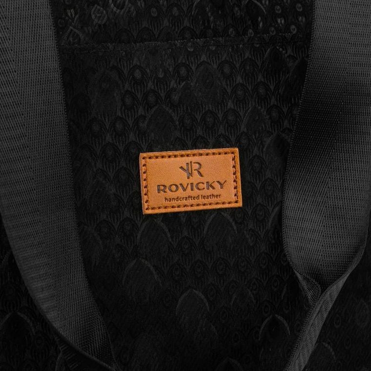 Torebka shopper, czarna, Rovicky