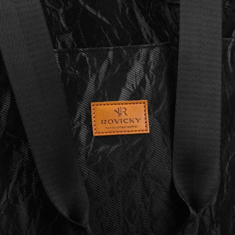 Torebka shopper, czarna, Rovicky