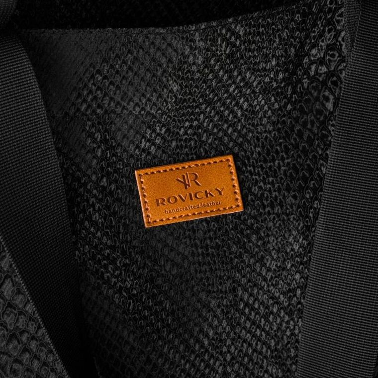 Torebka shopper, czarna, Rovicky