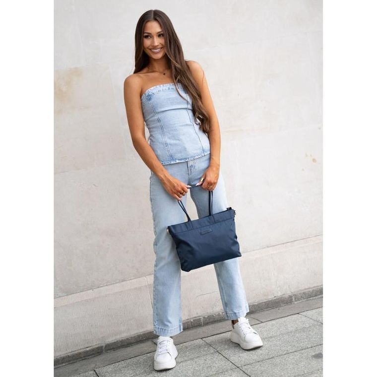 Torebka shopper, granatowa, Peterson