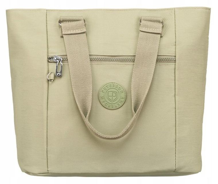 Torebka shopper, jasnozielona, Peterson