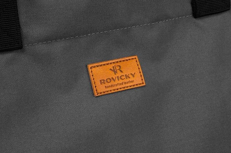Torebka shopper, szara, materiałowa, Rovicky