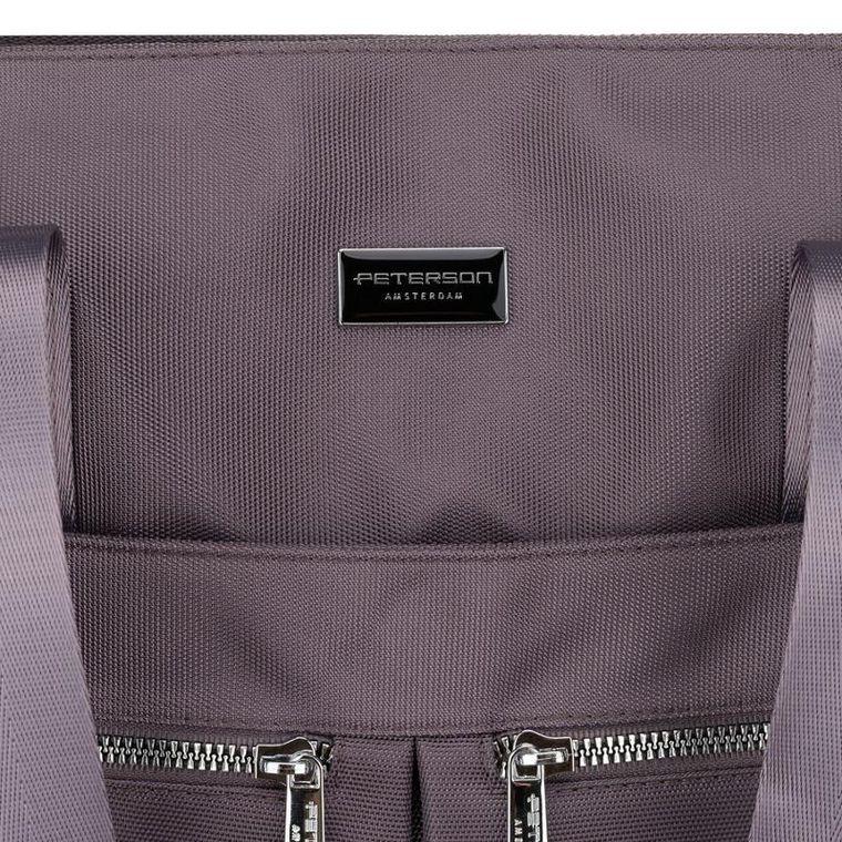 Torebka shopper, szara, Peterson