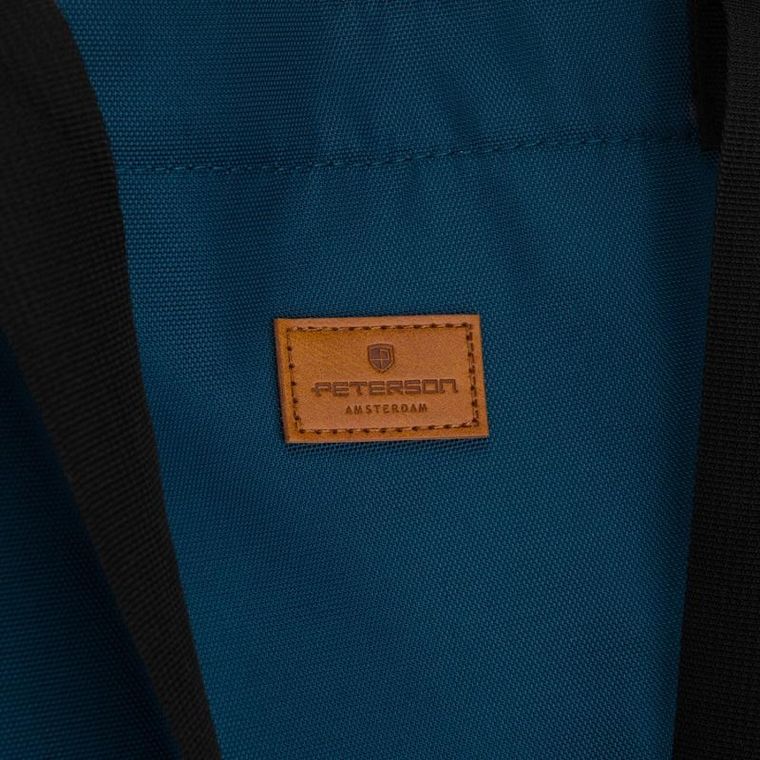 Torebka shopper, turkusowa, Peterson