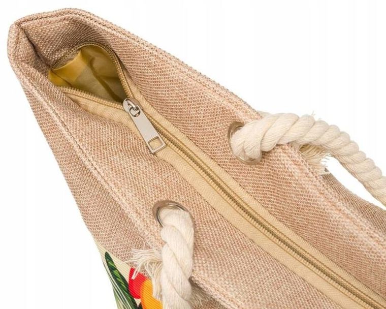 Torebka shopper, zielona, plażowa