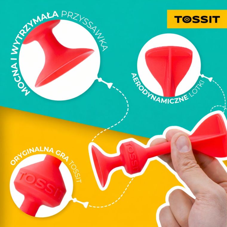 Tossit, rzutki, zestaw rozszerzający, gra zręcznościowa, mleczny, 3 elementy