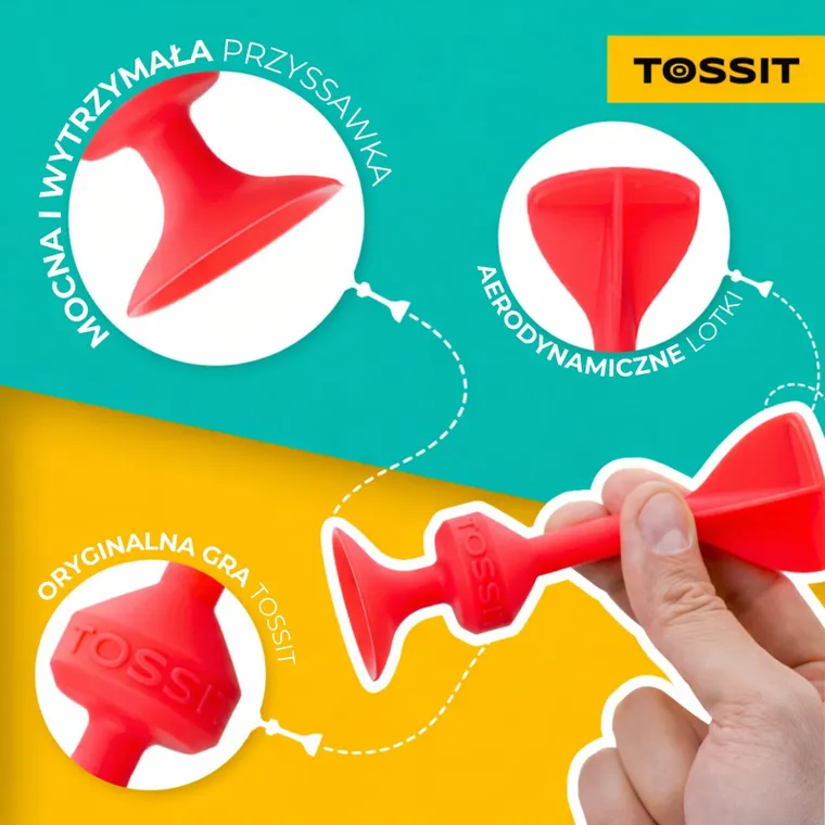 Tossit, rzutki, zestaw startowy, gra zręcznościowa, niebieski i różowy, 7 elementów
