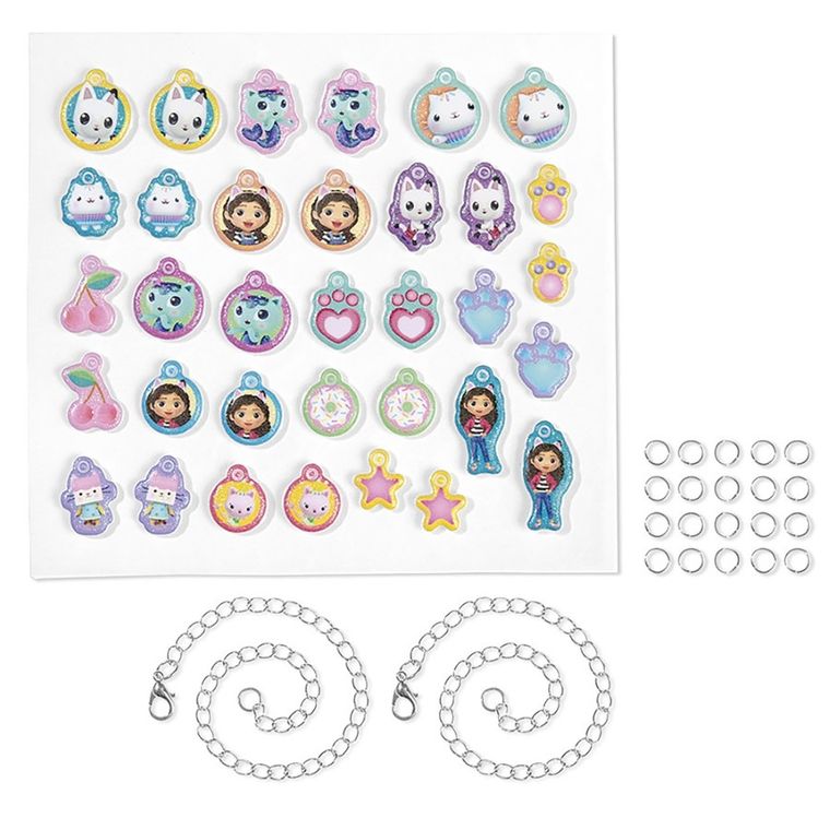 Totum, Koci Domek Gabi, zestaw artystyczny 2w1, brokatowe bransoletki, szablony z pisakami i diamentowa mozaika