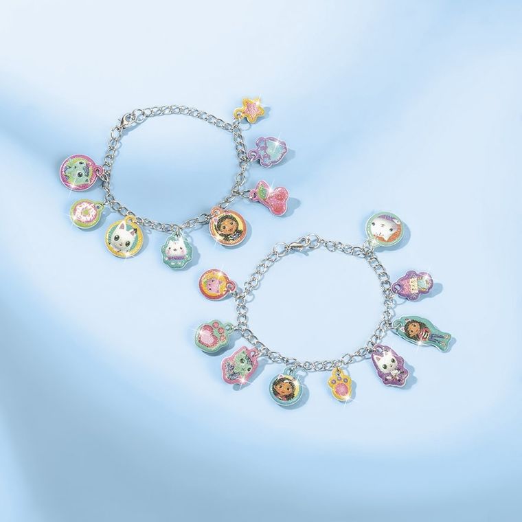 Totum, Koci Domek Gabi, zestaw artystyczny 2w1, brokatowe bransoletki z szablonami i pisakami