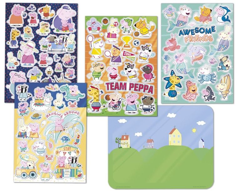 Totum, Świnka Peppa, naklejki na szybę, 70 elementów