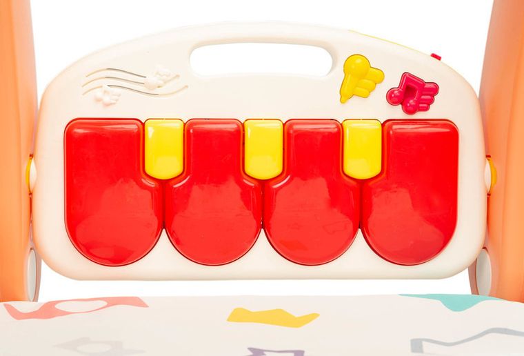 Toyz, chodzik z matą muzyczną 2w1, różowy