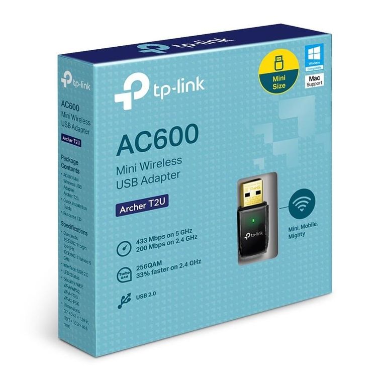 TP-Link, Archer, karta sieciowa, T2U (USB 2.0)