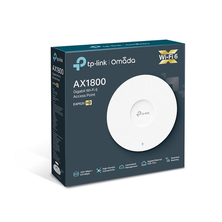TP-Link, EAP620 HD, punkt dostępowy, MU-MIMO, AX1800, Dual Band, 1xRJ45 1000Mb/s