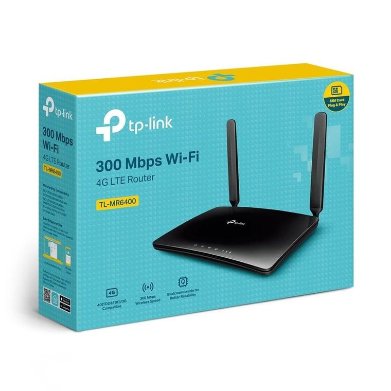 TP-Link, router bezprzewodowy, czarny, TL-MR6400