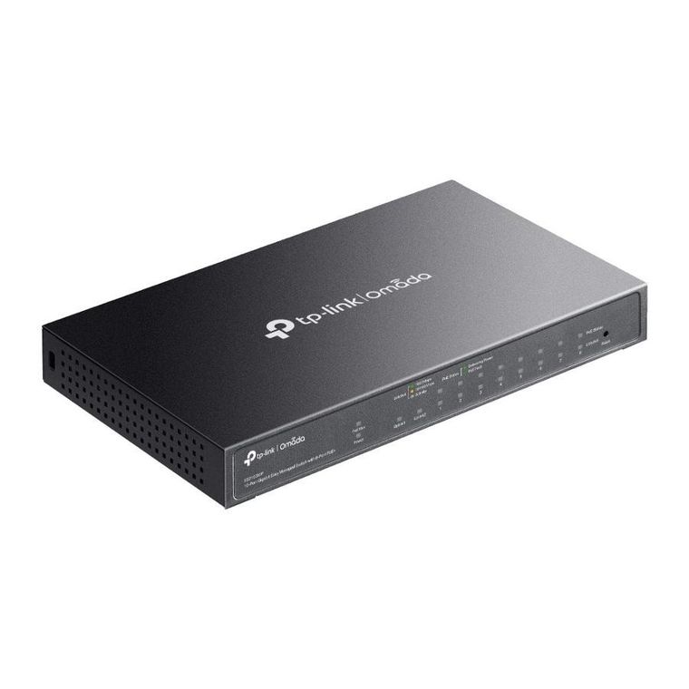 TP-Link, switch, ES210GMP, Omada, 10-Port Gigabit, Easy Managed switch with 8-Port PoE+