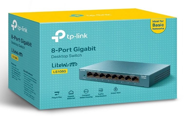 TP-Link, switch, TL-LS108G (8x 10/100/1000Mbps)