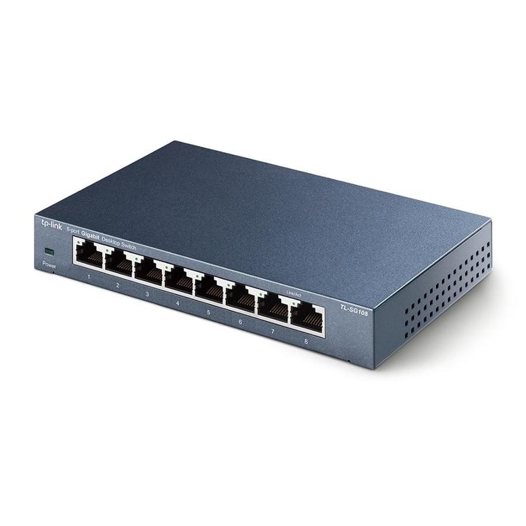TP-Link, switch, TL-SG108, 8x 10/100/1000Mbps