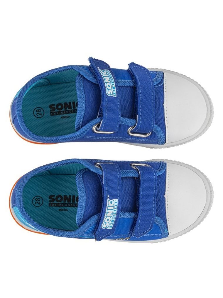 Trampki chłopięce, granatowe, świecąca podeszwa, Sonic the Hedgehog, Leomil