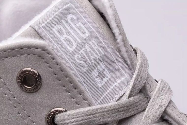Trampki damskie, ocieplane, szare, Big Star