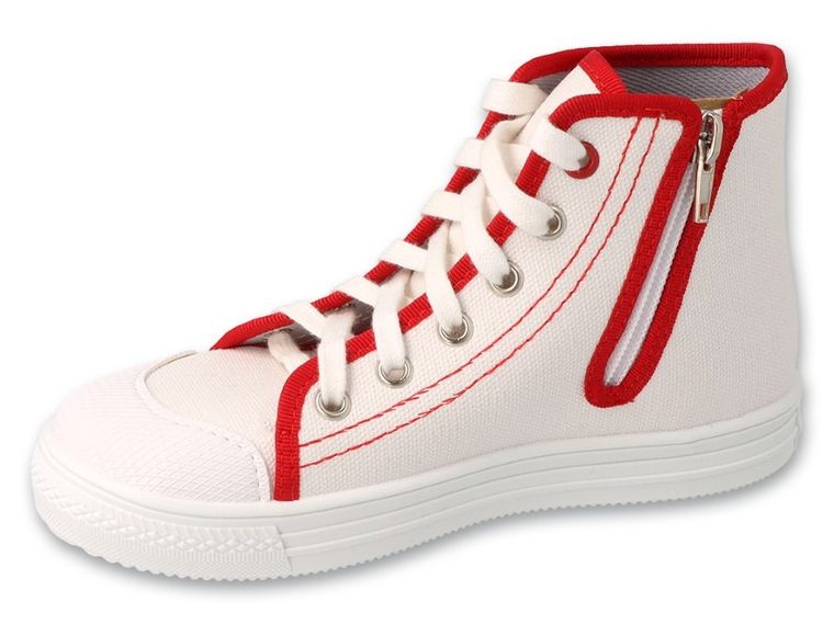 Trampki dziewczęce, białe, Befado